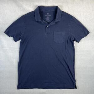 Mack Weldon Pocket Polo Shirt Mens Large Navy For Daily Wear Casual Golf